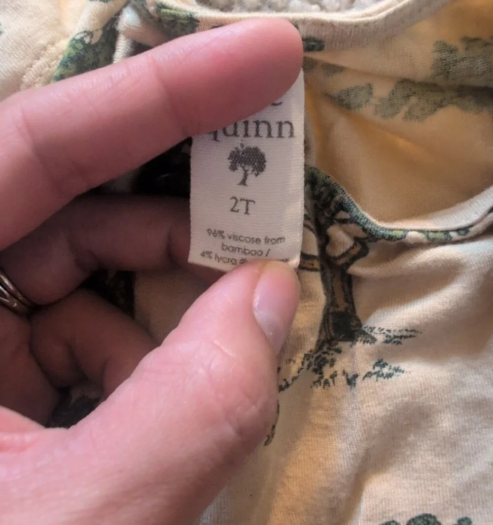 kate quinn Winnie The Pooh Cream Dress with Green Tree Print Flutter Sleeve_9
